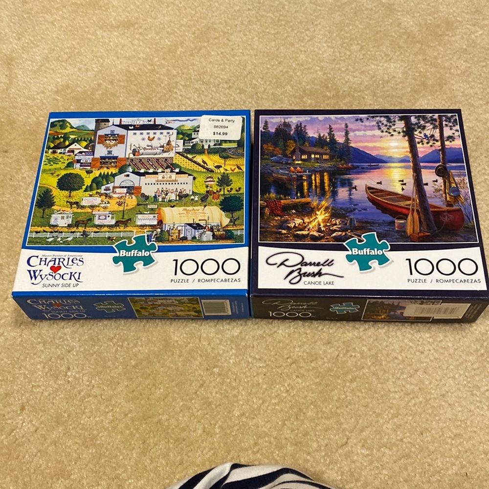 Buffalo bundle of two 1000 piece puzzles